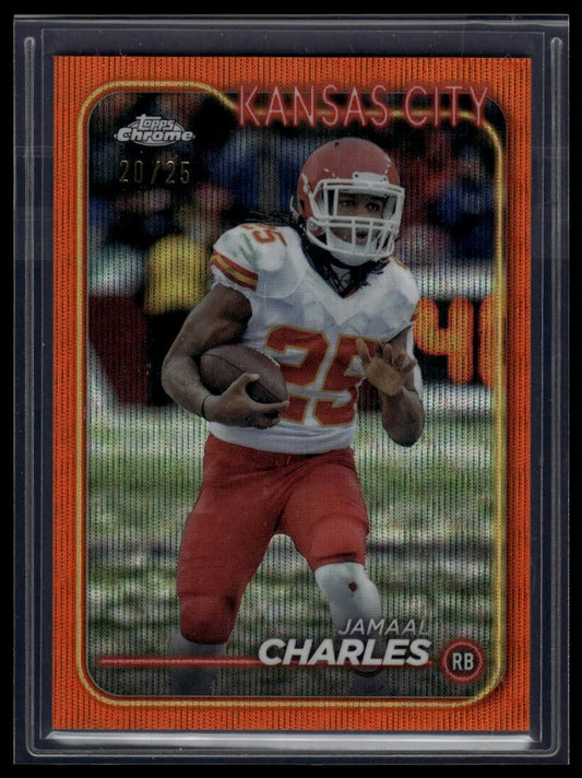 2024 Topps Chrome #95 Jamaal Charles Orange Wave Refractor #/25