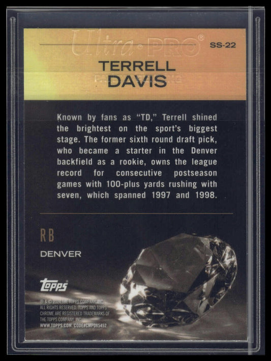 2024 Topps Chrome #SS-22 Terrell Davis Sunday Swag Green Refractor #/99