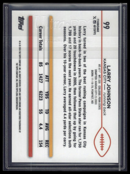 2024 Topps Chrome #99 Larry Johnson Camo Wave Refractor
