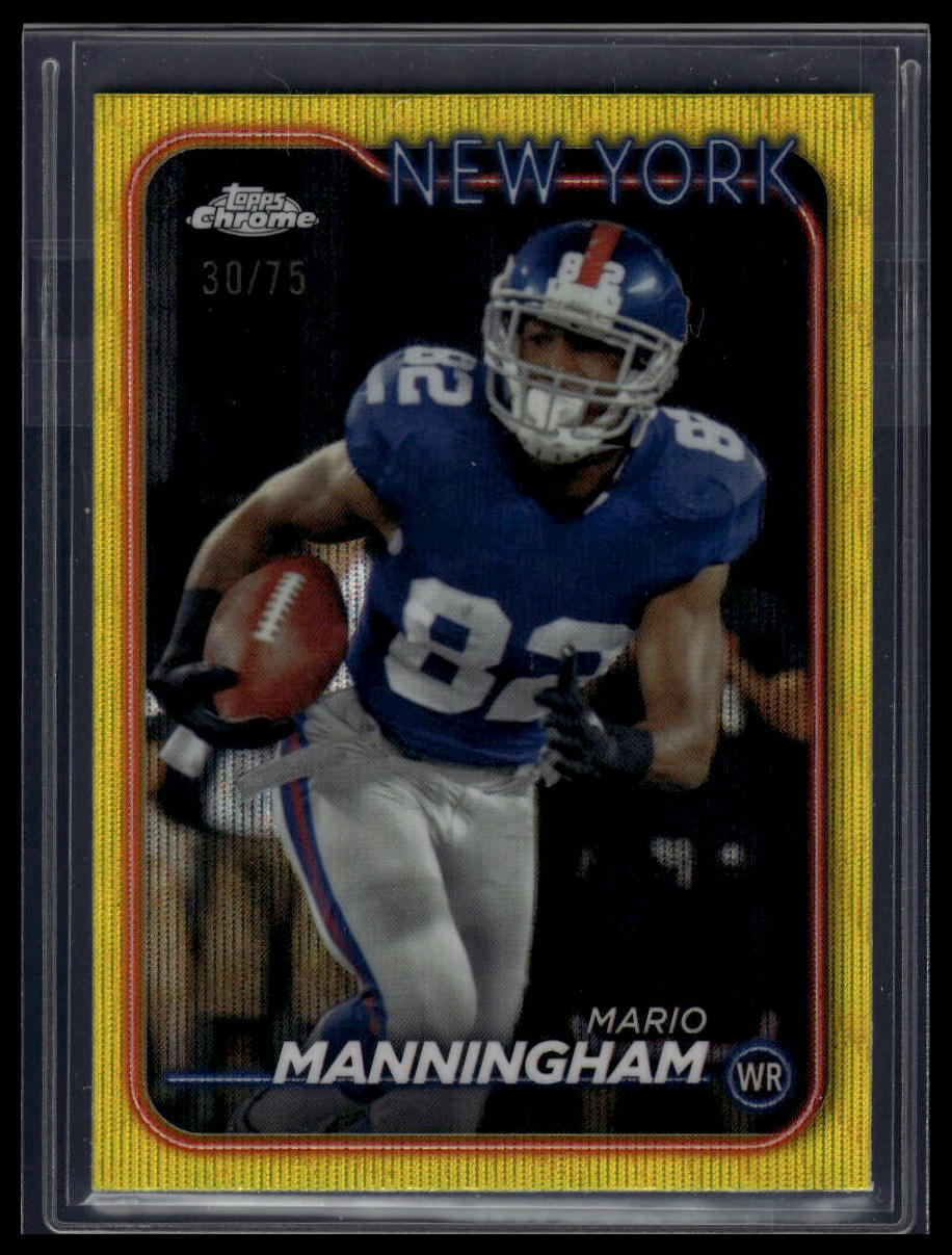 2024 Topps Chrome #145 Mario Manningham Yellow Refractor #/75