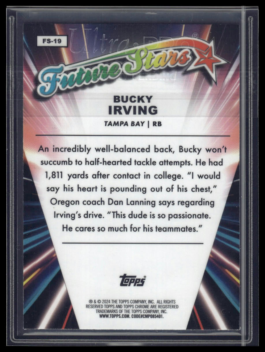 2024 Topps Chrome #FS-19 Bucky Irving Future Stars Green Refractor #/99