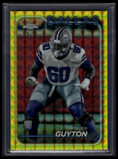 2024 Topps Chrome #299 Tyler Guyton Yellow Geometric Refractor #/75