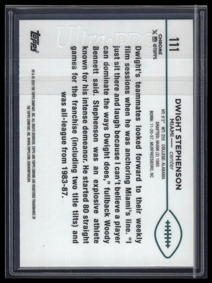 2024 Topps Chrome #111 Dwight Stephenson Aqua Sonar Refractor #/199