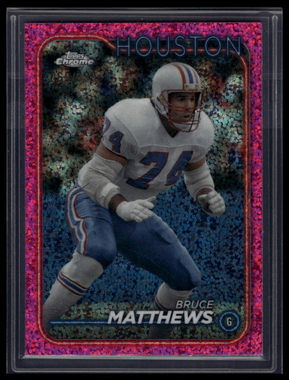 2024 Topps Chrome #190 Bruce Matthews Magenta Speckle Refractor #/399