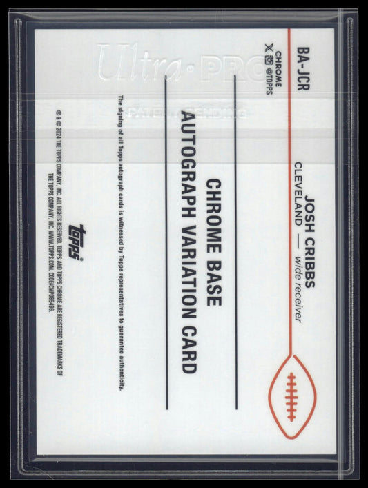 2024 Topps Chrome #BA-JCR Josh Cribbs Autographs Aqua Refractor #/199