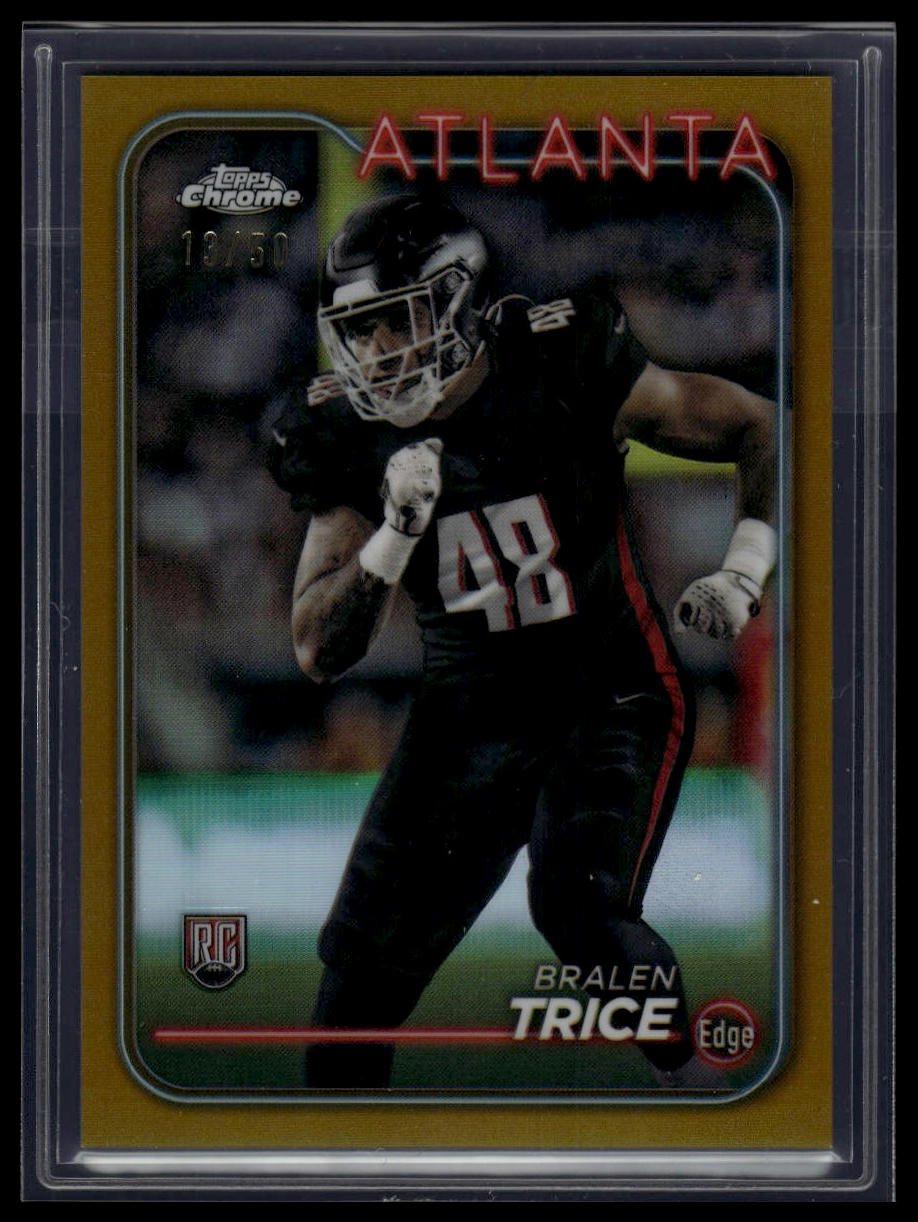 2024 Topps Chrome #234 Bralen Trice Gold Refractor #/50