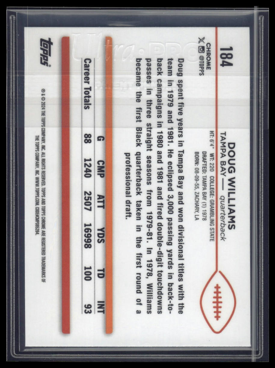 2024 Topps Chrome #184 Doug Williams Green Geometric Refractor #/99