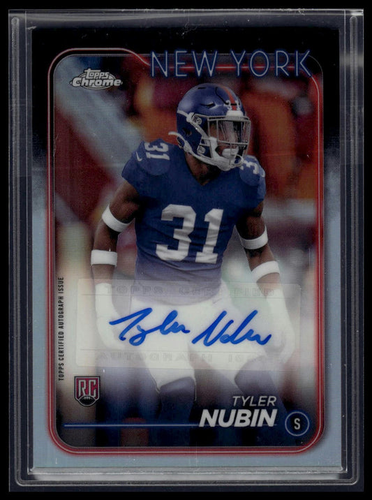 2024 Topps Chrome #RA-TNU Tyler Nubin Rookie Autographs
