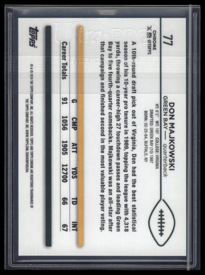 2024 Topps Chrome #77 Don Majkowski White Refractor #/15