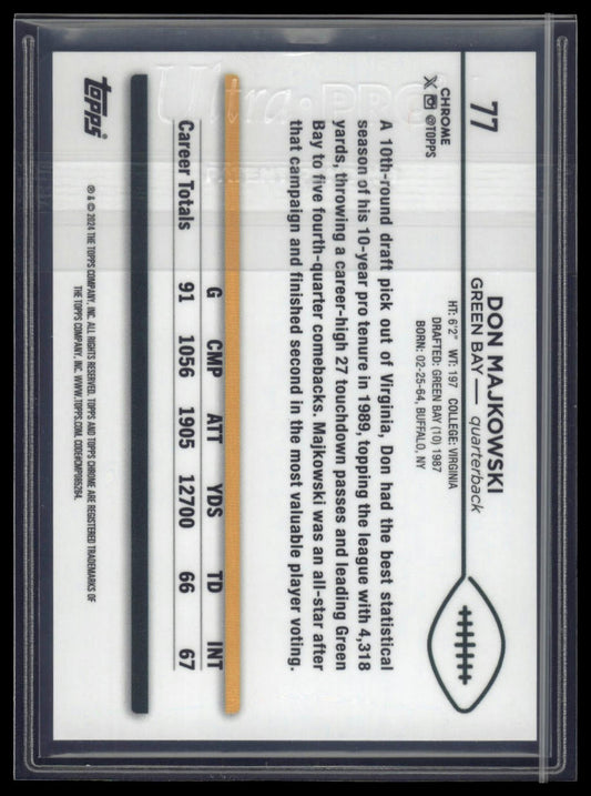 2024 Topps Chrome #77 Don Majkowski White Refractor #/15