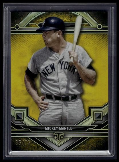 2024 Topps Triple Threads #7 Mickey Mantle Citrine #/75