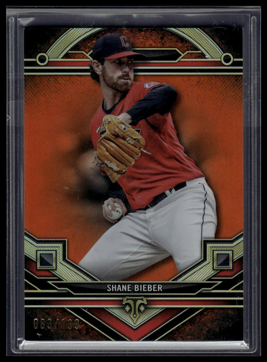 2024 Topps Triple Threads #109 Shane Bieber Amber #/199