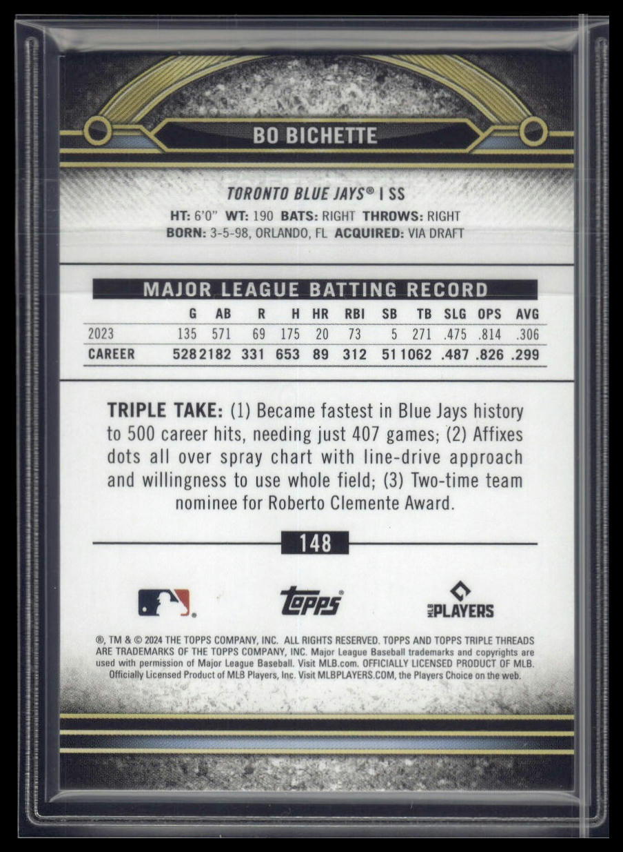 2024 Topps Triple Threads #148 Bo Bichette