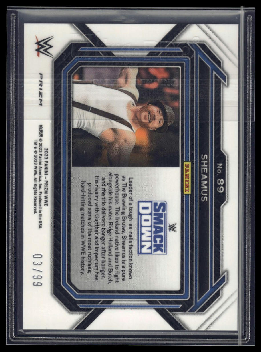 2023 Panini Prizm WWE #89 Sheamus Under Card Red #/99