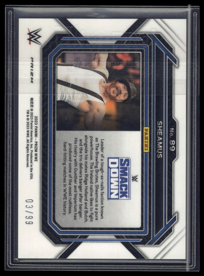 2023 Panini Prizm WWE #89 Sheamus Under Card Red #/99
