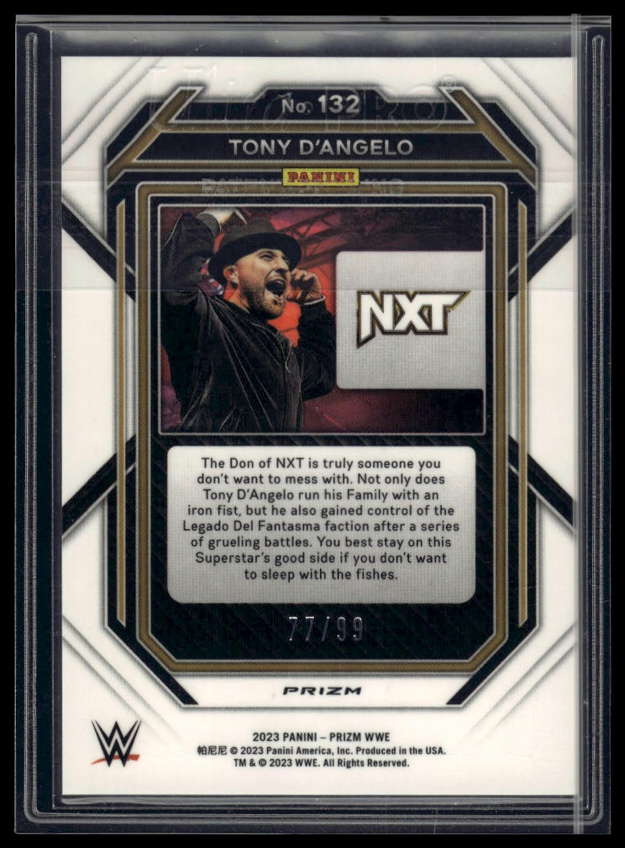 2023 Panini Prizm WWE #132 Tony D'Angelo Under Card Red /99