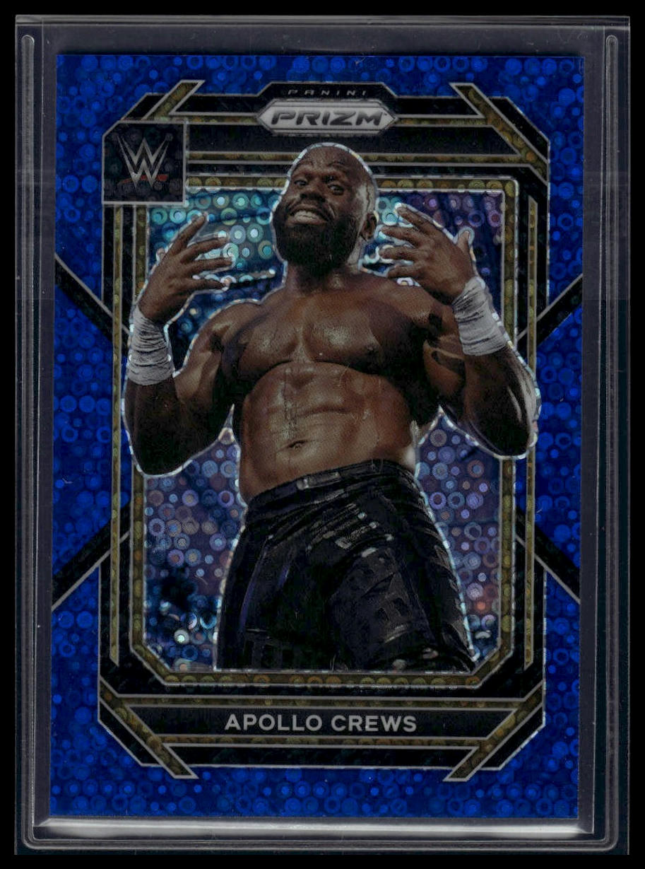 2023 Panini Prizm WWE #179 Apollo Crews Under Card Blue #/25