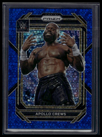 2023 Panini Prizm WWE #179 Apollo Crews Under Card Blue #/25
