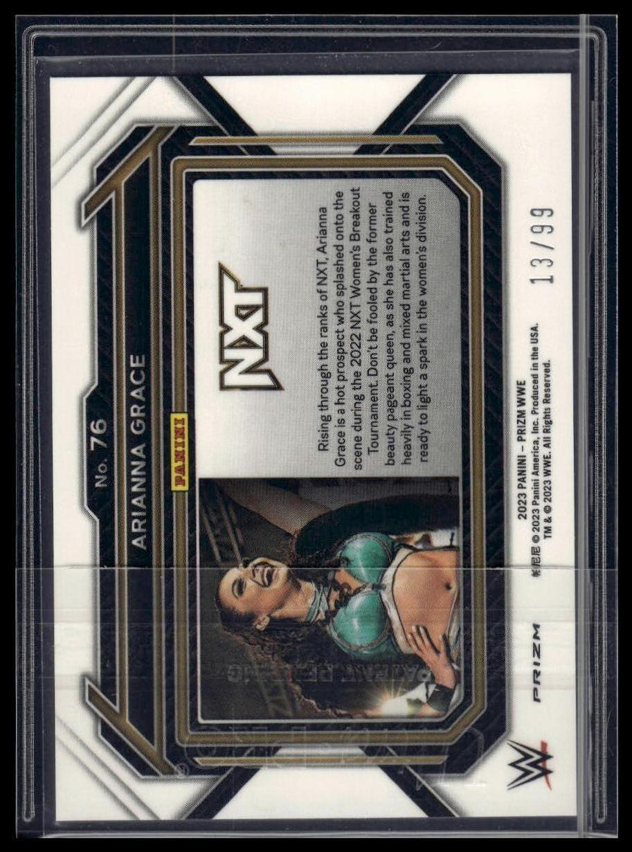 2023 Panini Prizm WWE #76 Arianna Grace Under Card Red #/99