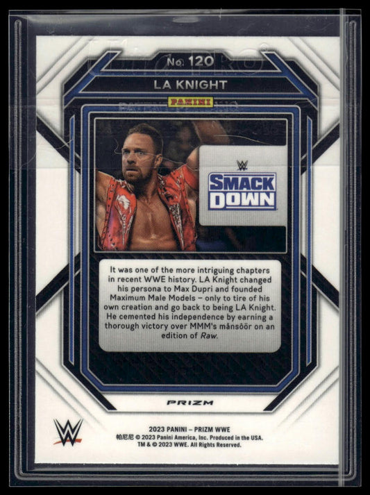 2023 Panini Prizm WWE #120 LA Knight Under Card