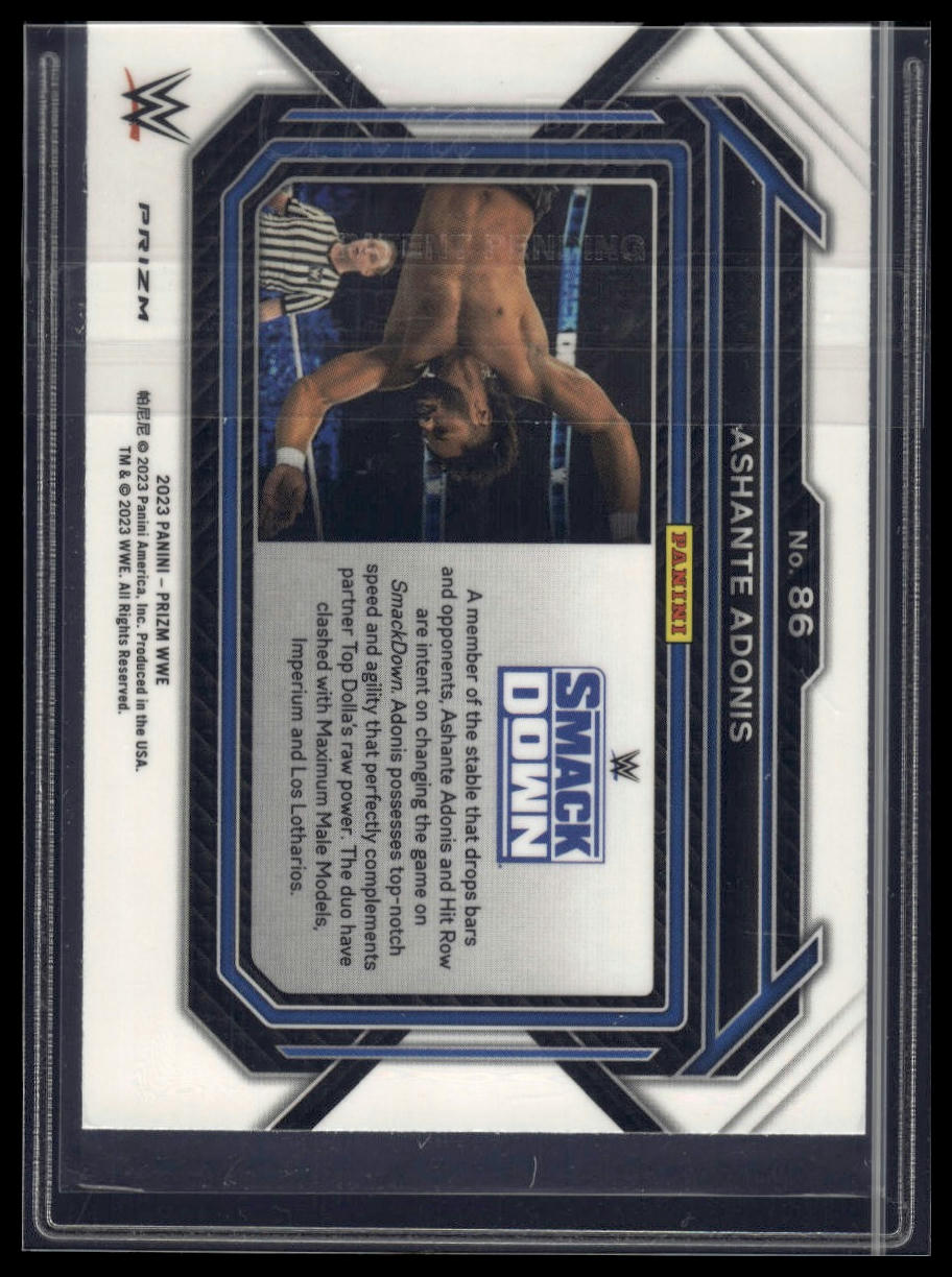2023 Panini Prizm WWE #86 Ashante Adonis Ruby Wave