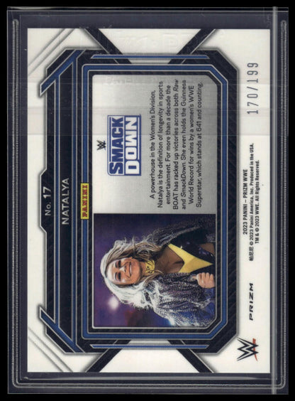2023 Panini Prizm WWE #17 Natalya Blue #/199