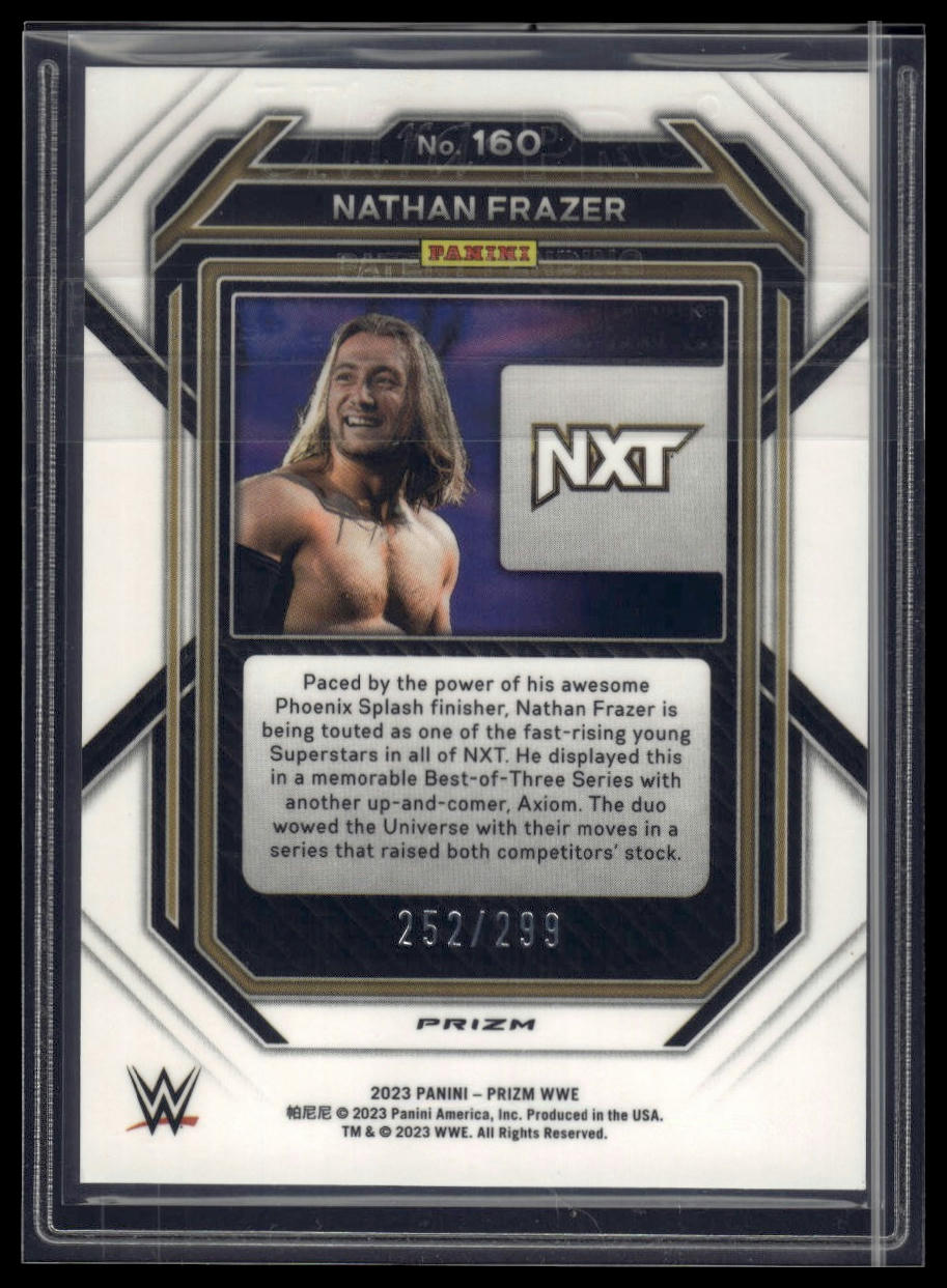 2023 Panini Prizm WWE #160 Nathan Frazer Red #/299