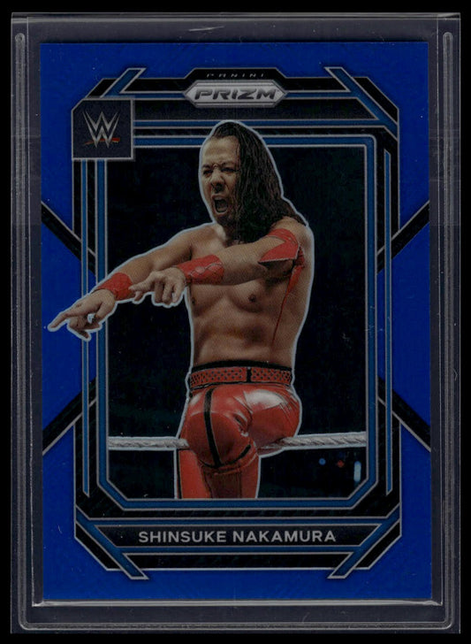 2023 Panini Prizm WWE #167 Shinsuke Nakamura Blue #/199