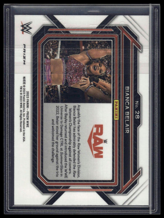 2023 Panini Prizm WWE #28 Bianca Belair Ruby Wave
