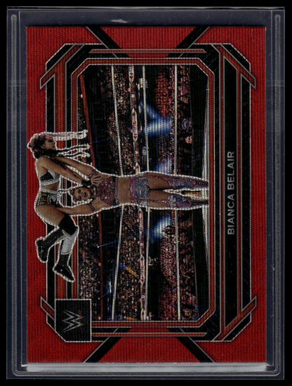 2023 Panini Prizm WWE #28 Bianca Belair Ruby Wave