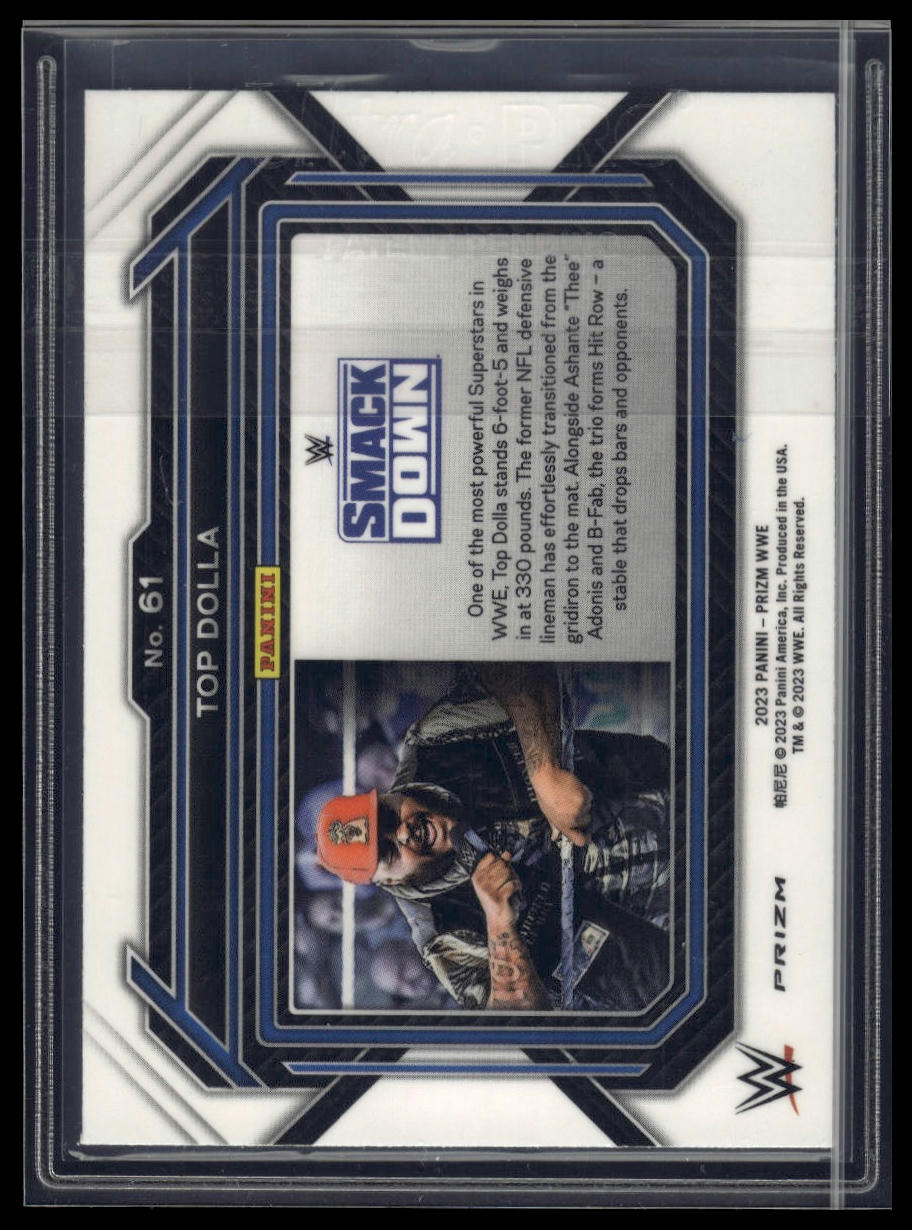 2023 Panini Prizm WWE #61 Top Dolla Blue Wave