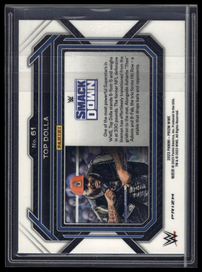 2023 Panini Prizm WWE #61 Top Dolla Blue Wave
