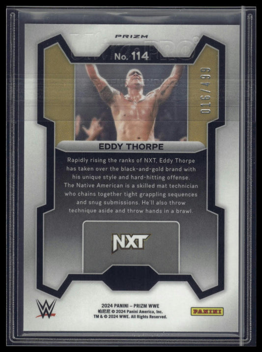 2024 Panini Prizm WWE #114 Eddy Thorpe Pulsar Prizms #/499