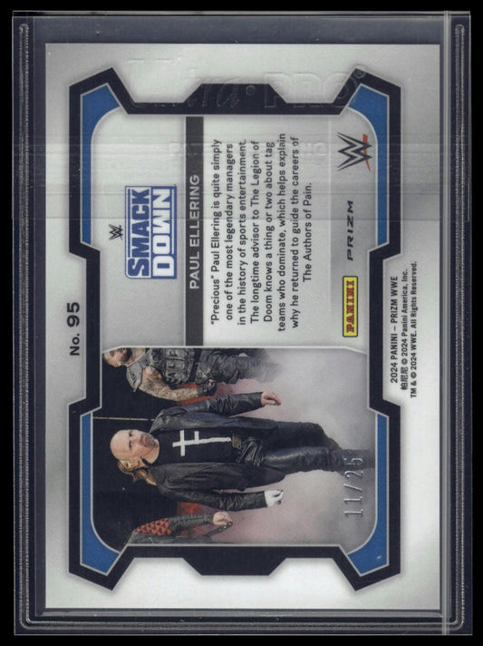 2024 Panini Prizm WWE #95 Paul Ellering Mojo Prizms #/25