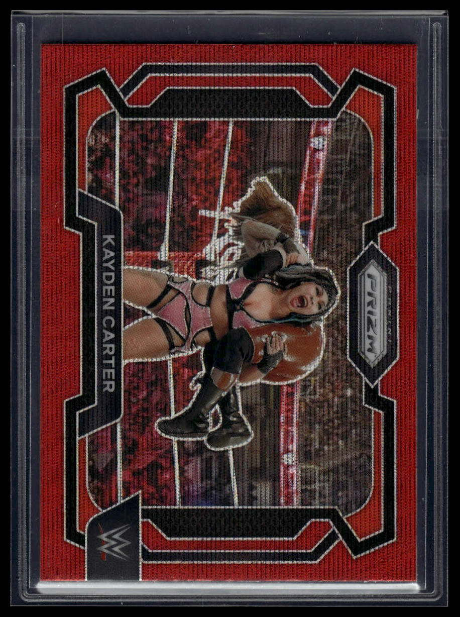 2024 Panini Prizm WWE #82 Kayden Carter Ruby Wave Prizms