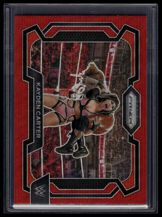 2024 Panini Prizm WWE #82 Kayden Carter Ruby Wave Prizms
