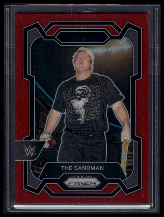 2024 Panini Prizm WWE #105 The Sandman Red Prizms #/299