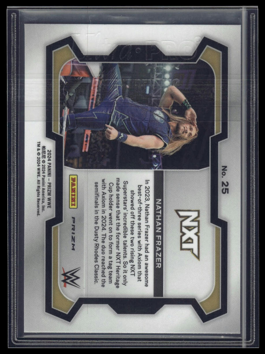 2024 Panini Prizm WWE #25 Nathan Frazer Ruby Wave Prizms