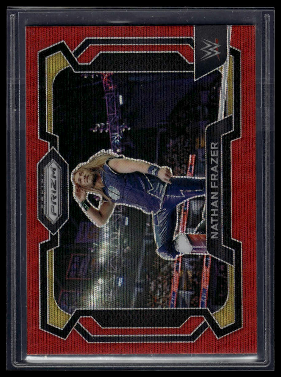 2024 Panini Prizm WWE #25 Nathan Frazer Ruby Wave Prizms