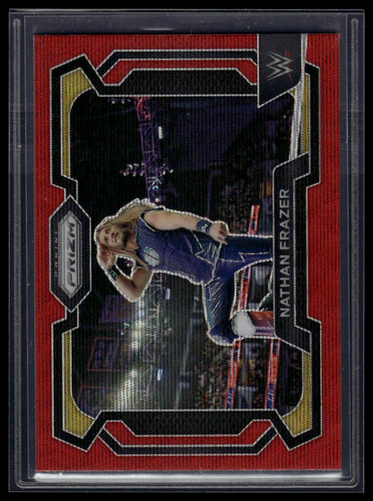 2024 Panini Prizm WWE #25 Nathan Frazer Ruby Wave Prizms