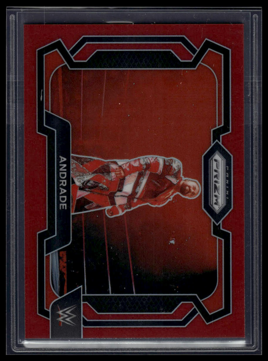 2024 Panini Prizm WWE #44 Andrade Ruby Wave Prizms