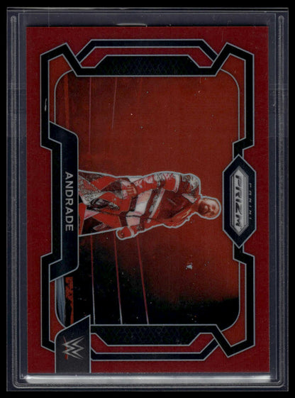 2024 Panini Prizm WWE #44 Andrade Ruby Wave Prizms