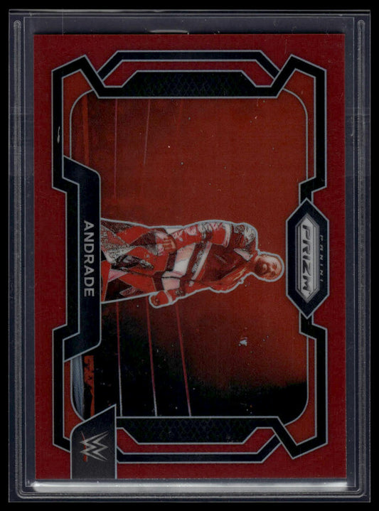 2024 Panini Prizm WWE #44 Andrade Ruby Wave Prizms