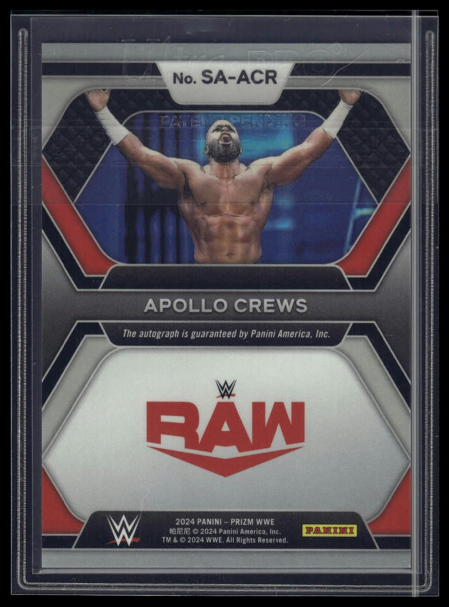 2024 Panini Prizm WWE #SA-ACR Apollo Crews Superstar Autographs Under Card
