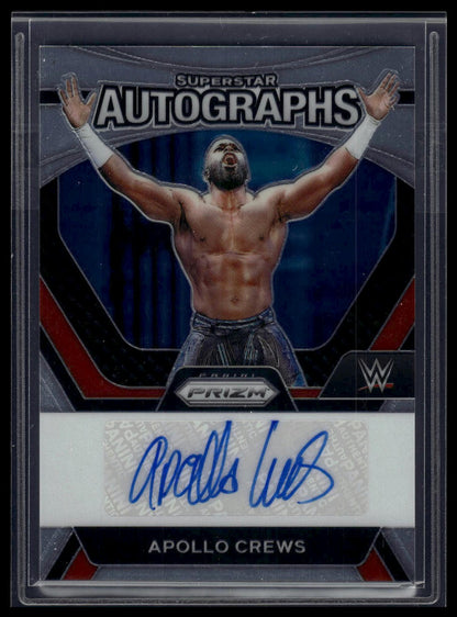 2024 Panini Prizm WWE #SA-ACR Apollo Crews Superstar Autographs Under Card