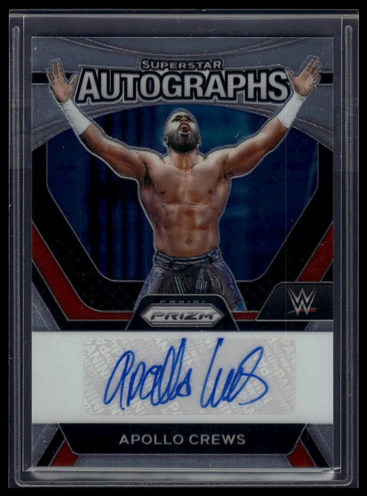 2024 Panini Prizm WWE #SA-ACR Apollo Crews Superstar Autographs Under Card