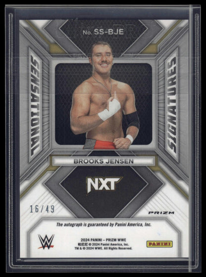 2024 Panini Prizm WWE #SS-BJE Brooks Jensen Sensational Signatures Blue /49