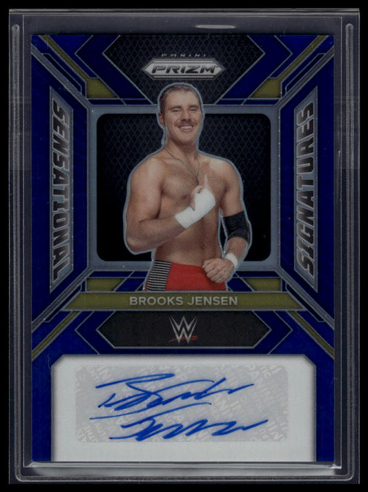 2024 Panini Prizm WWE #SS-BJE Brooks Jensen Sensational Signatures Blue /49