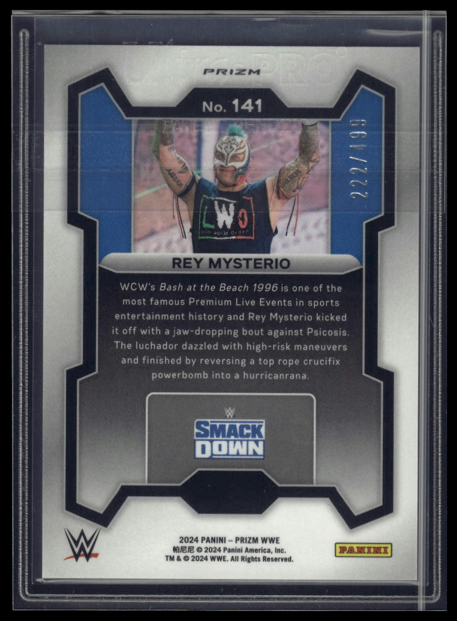 2024 Panini Prizm WWE #141 Rey Mysterio Pulsar Prizms #/499