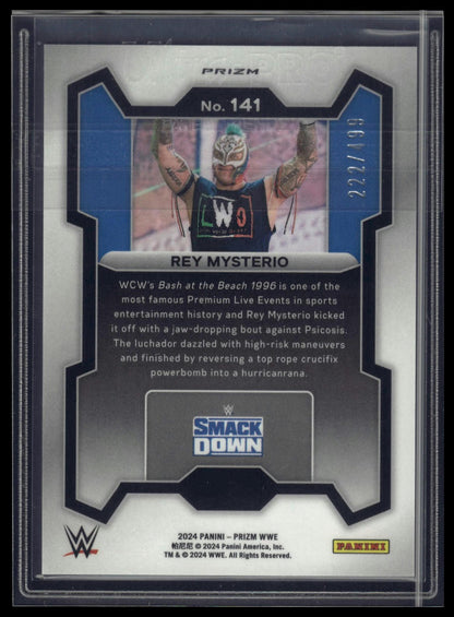 2024 Panini Prizm WWE #141 Rey Mysterio Pulsar Prizms #/499